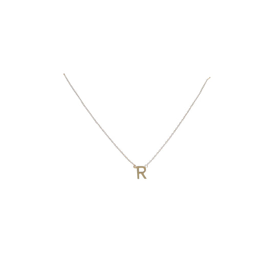 Kids Kids 15" 18K Gold Plated Initial "R" Chain Necklace