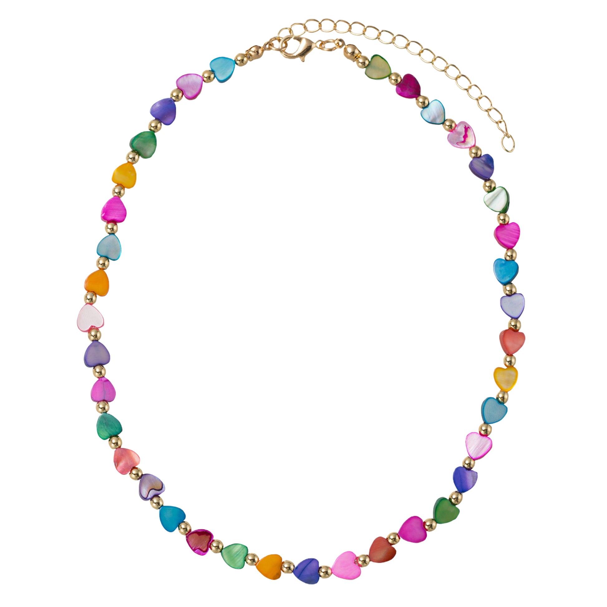 Kids Multi Heart Beaded Necklace