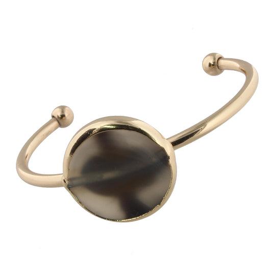 Grey Agate Cuff Bracelet