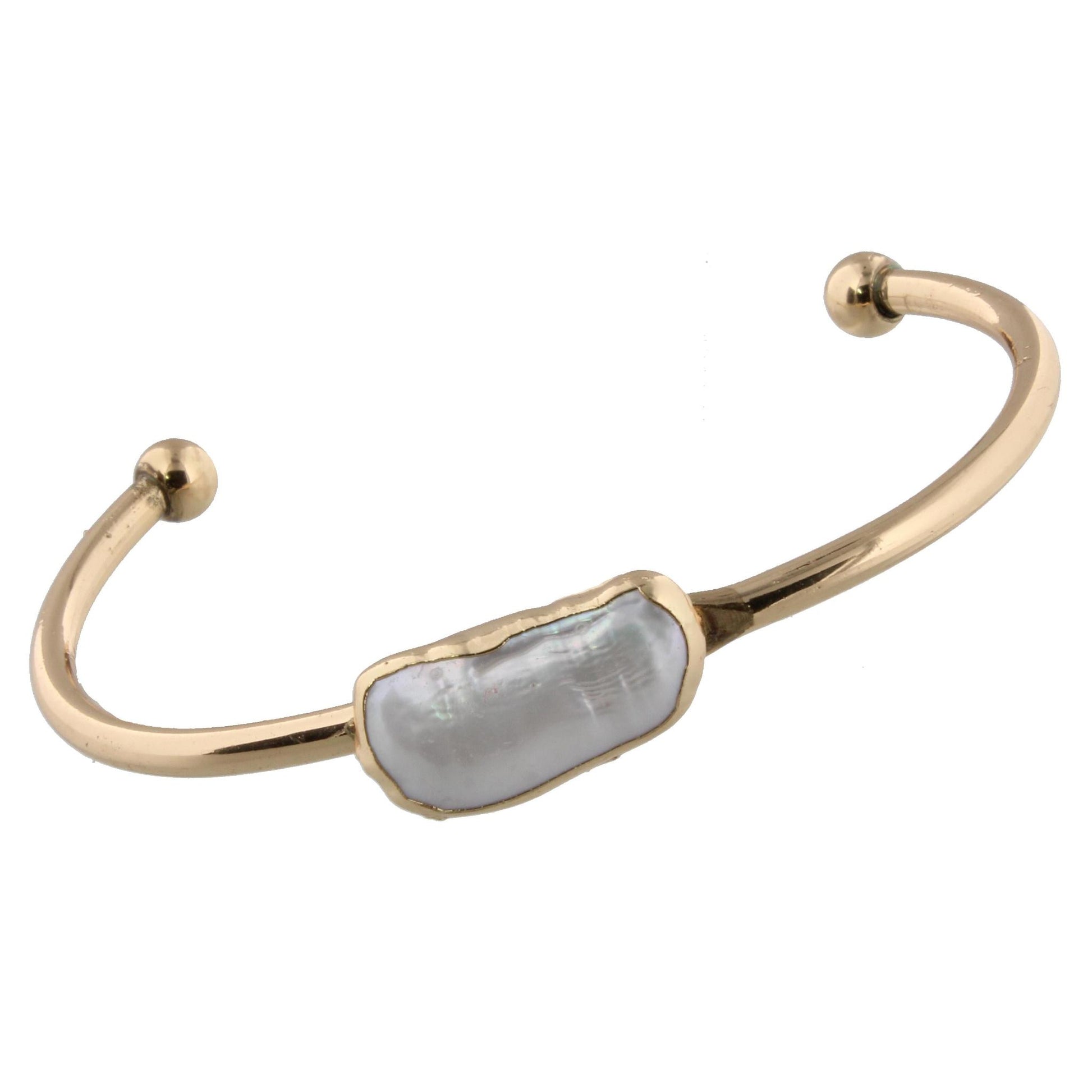 Rectangular Pearl Cuff Bracelet