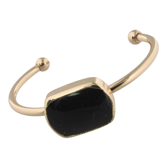 Jet Stone Cuff Bracelet