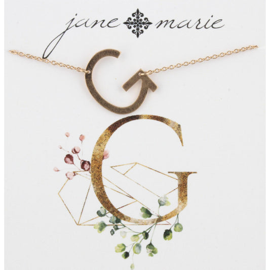 Gold G Initial Bracelet