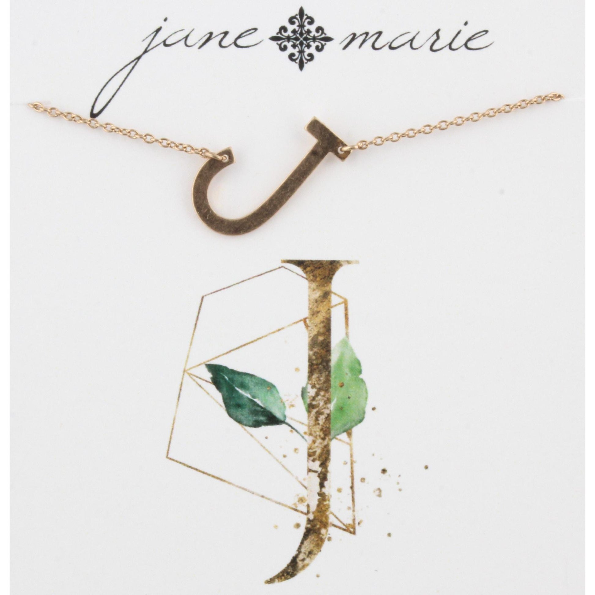 Gold J Initial Bracelet