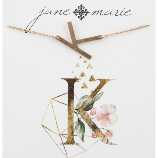 Gold K Initial Bracelet