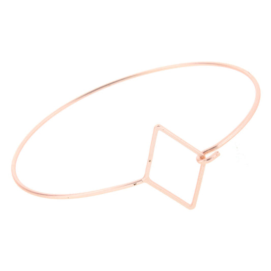 Delicate Rose Gold Diamond Latch Bracelet