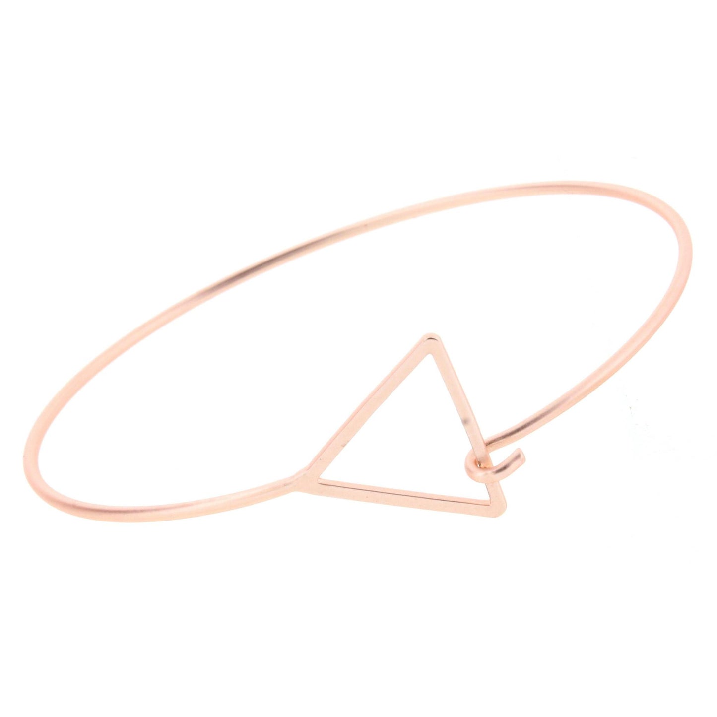 Delicate Rose Gold Triangle Latch Bracelet