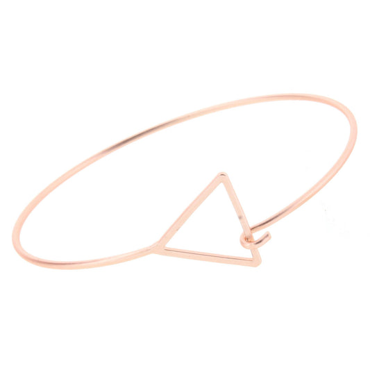 Delicate Rose Gold Triangle Latch Bracelet