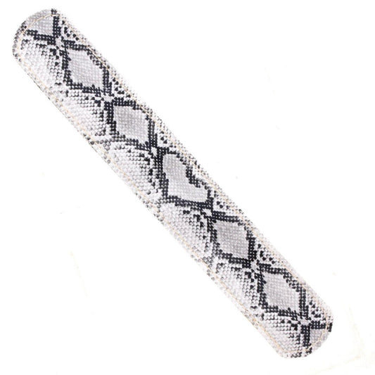 White Snakeshin Slap Bracelet
