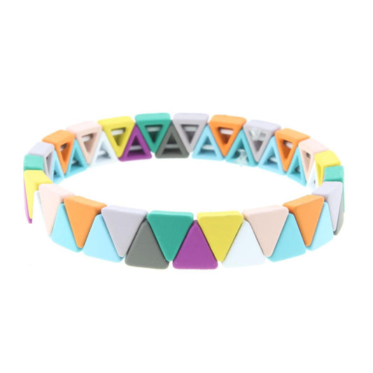 Multi Triangle Metal Shape Stretch Bracelet