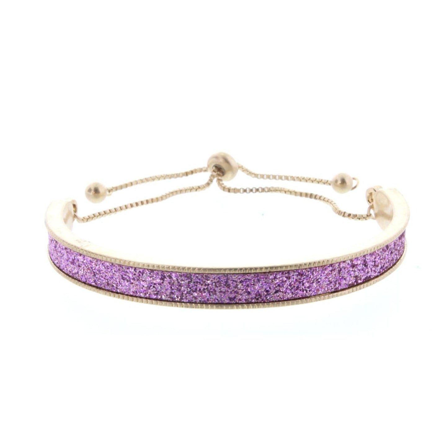 Kids Blush Glitter Inlay Adjustable Cuff with Inside Engrave "Be  You"