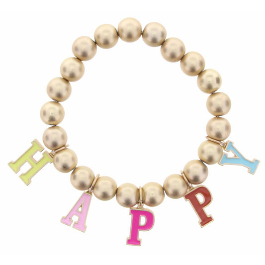 Kids Multi Enamel "Happy" Bracelet