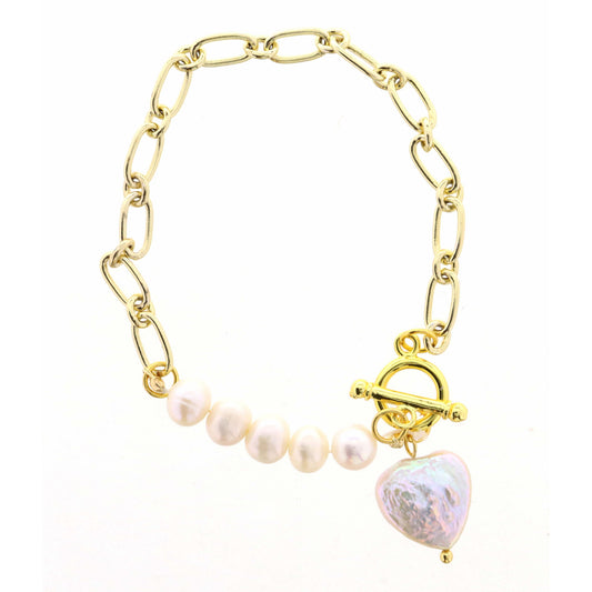 Pearl Heart Bracelet