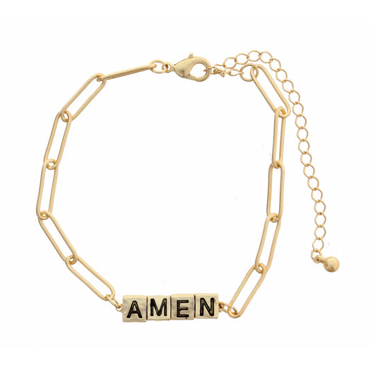 Amen Word Bar Bracelet