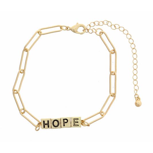 Hope Word Bar Bracelet