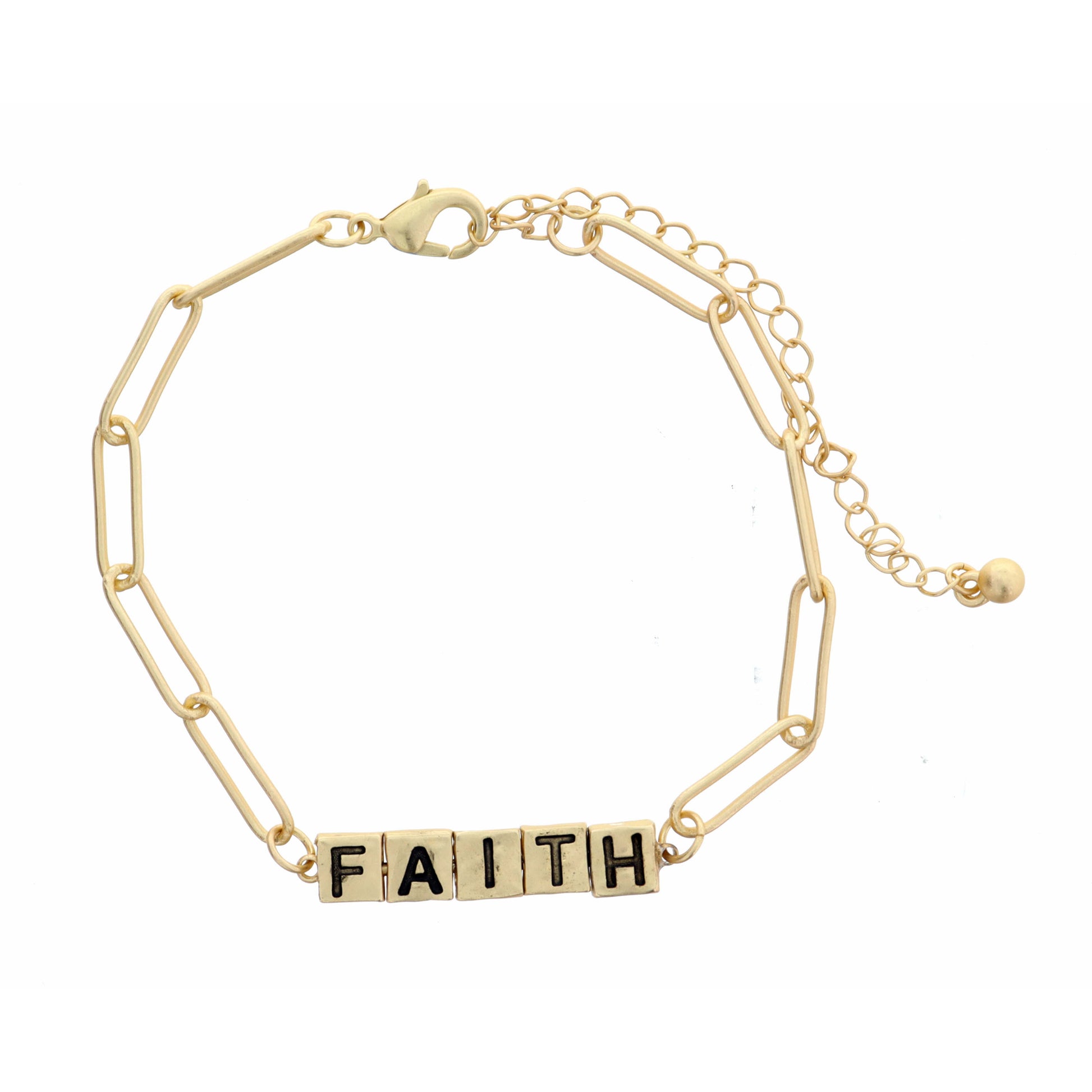 Faith Word Bar Bracelet
