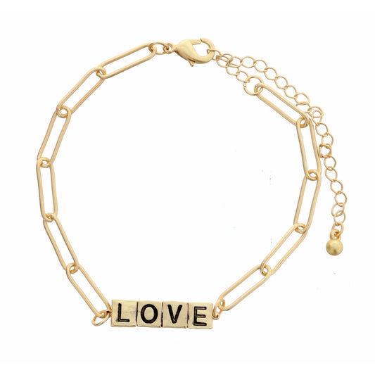 Love Word Bar Bracelet