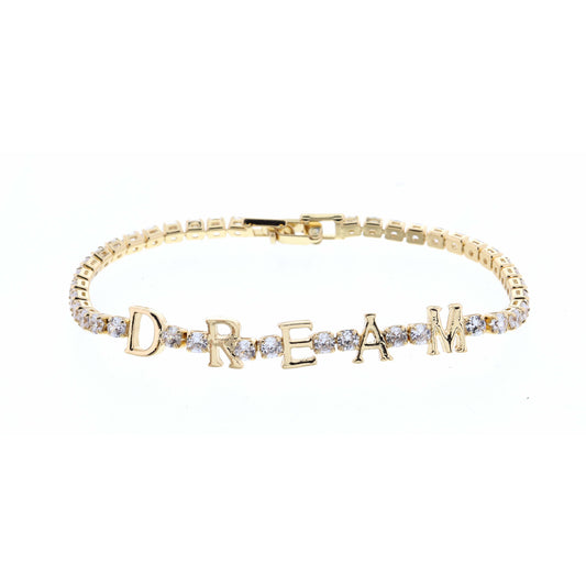 Clear Crystals with Gold Dream Bracelet