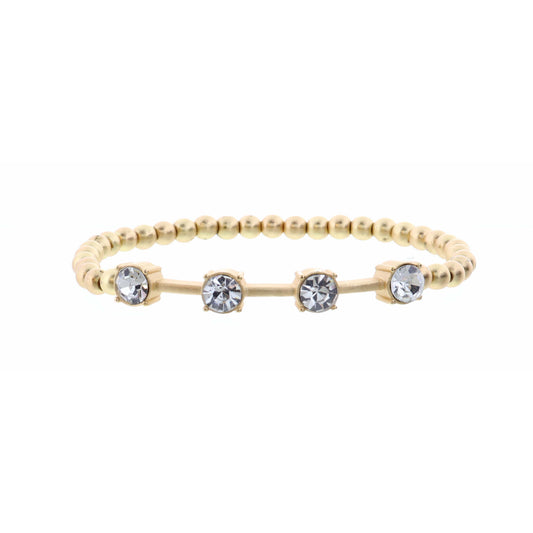 Circle Crystals on Bar Bracelet
