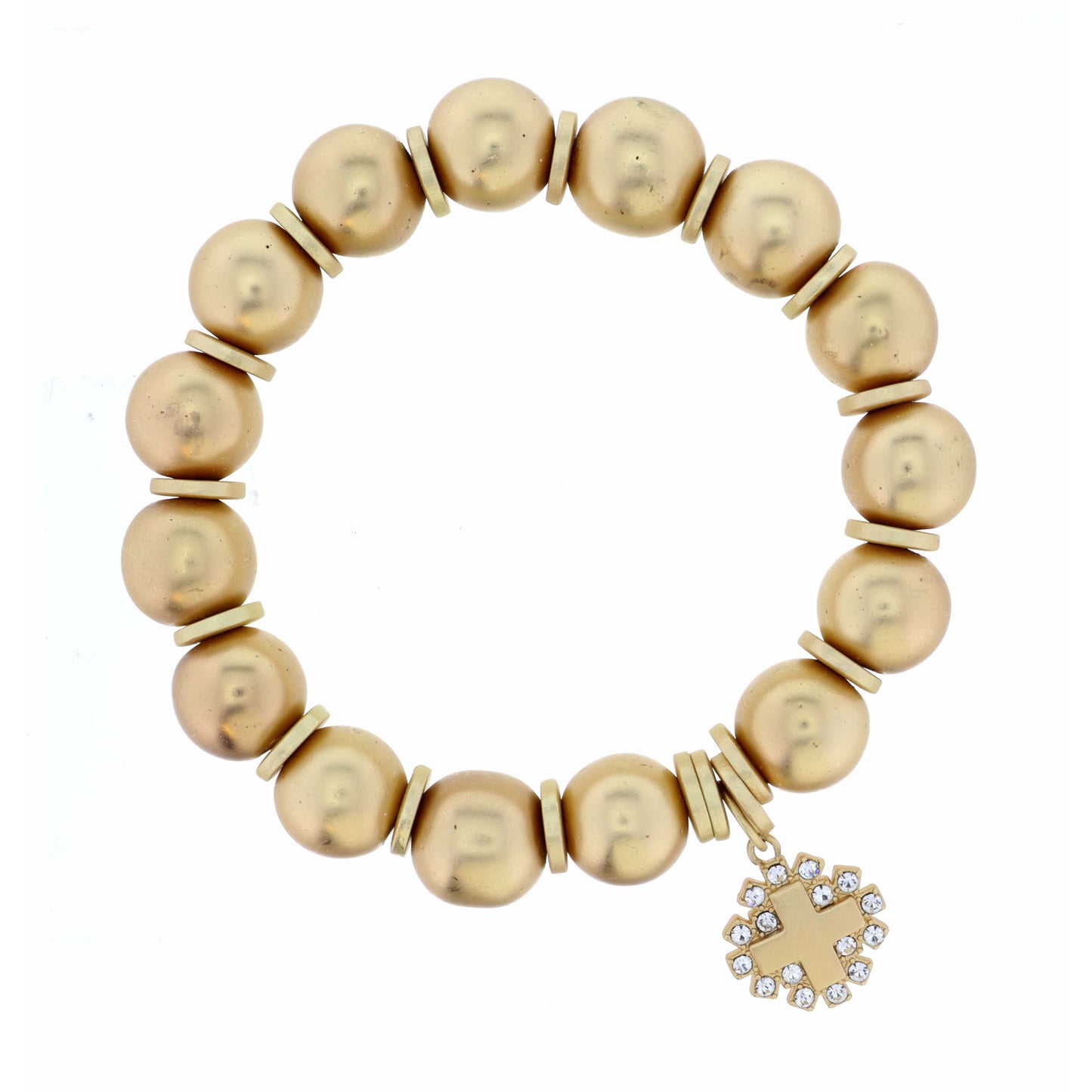 Cross with Crystal Accents Bracelet