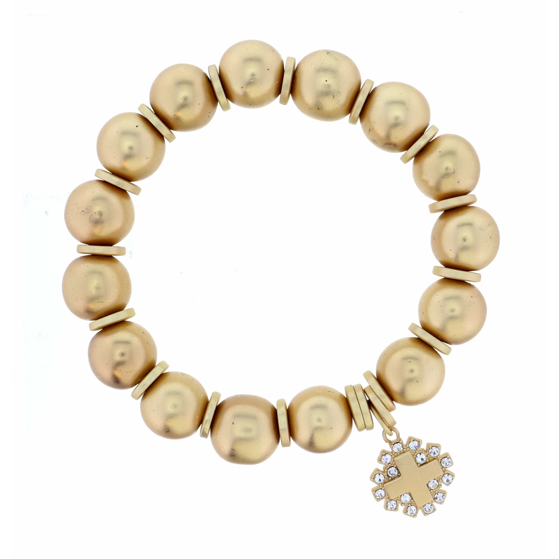 Cross with Crystal Accents Bracelet