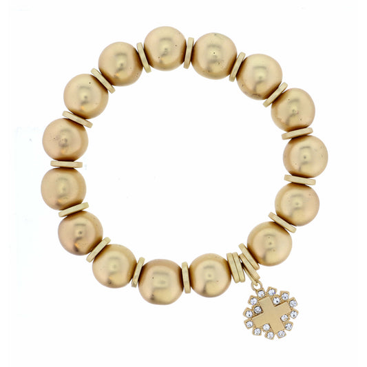 Cross with Crystal Accents Bracelet