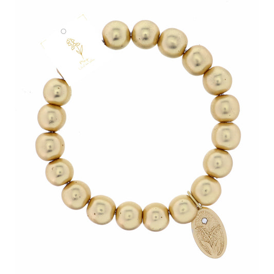Lily of the Valley "May", Floral Oval Bracelet