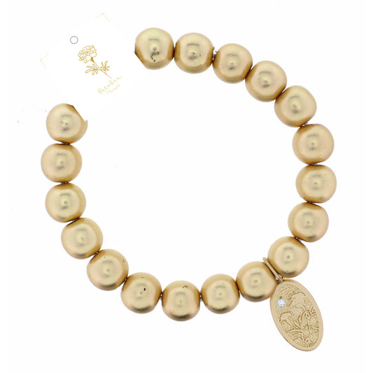 Marigold "October", Floral Oval Bracelet
