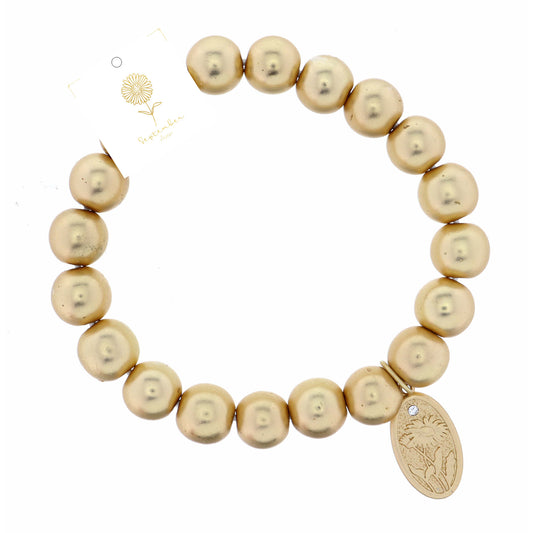 Aster "September", Floral Oval Bracelet