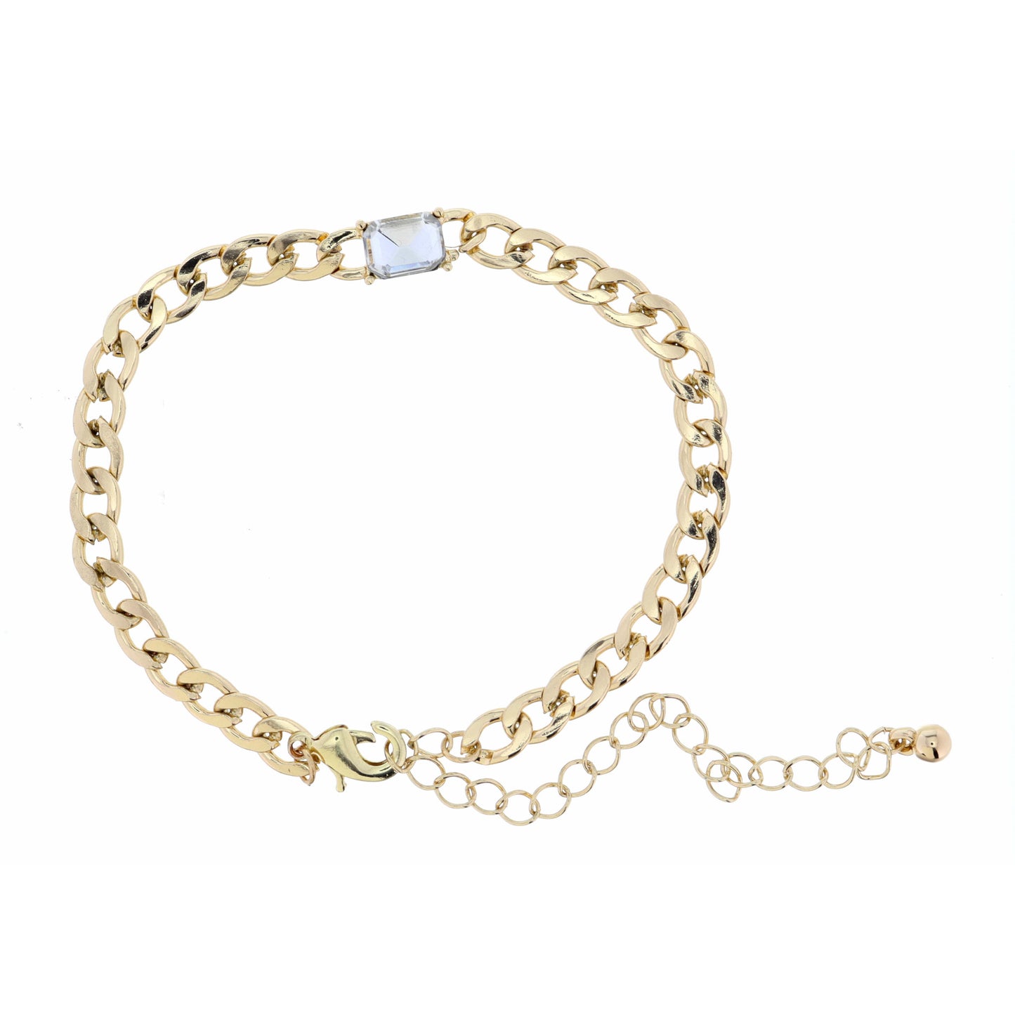Large Rectangle with Shiny Gold  Bracelet