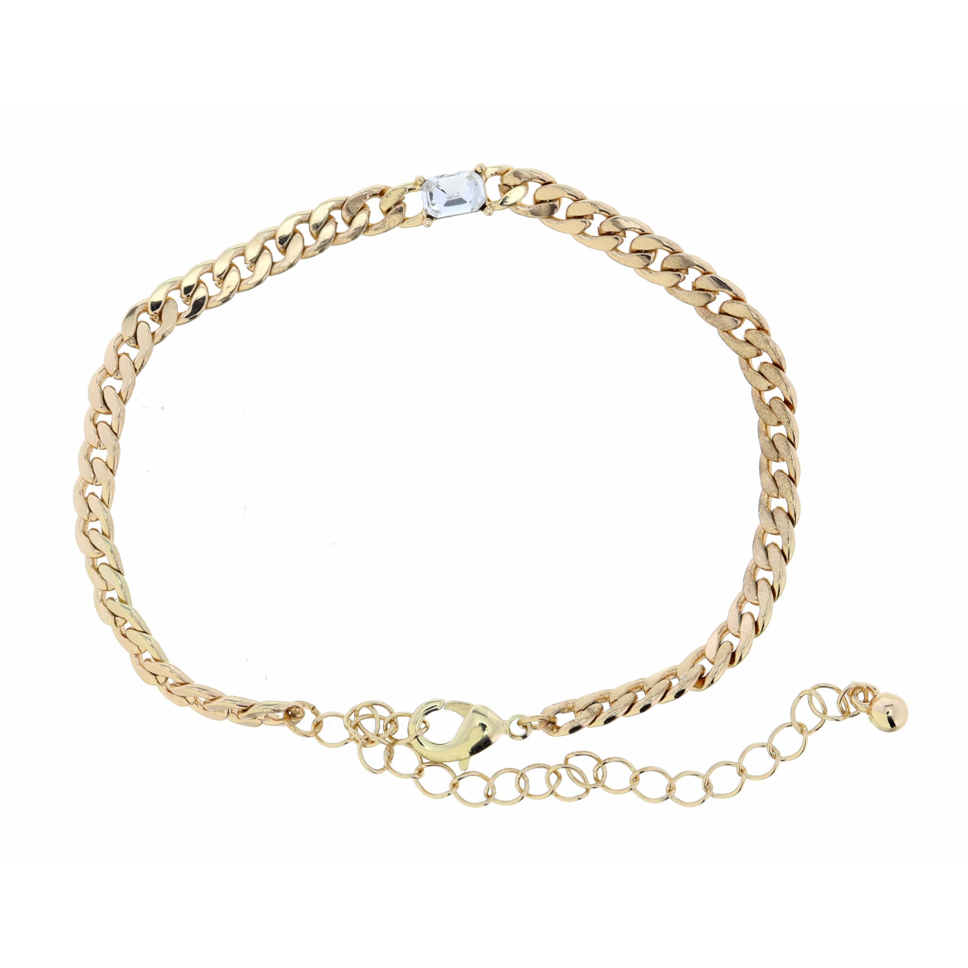 Small Rectangle with Shiny Gold Bracelet