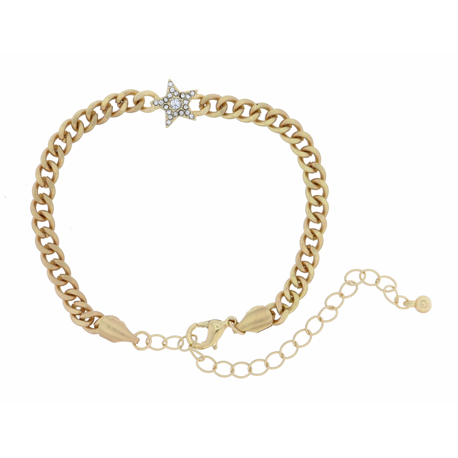 Crystal Star with Matte Gold Bracelet