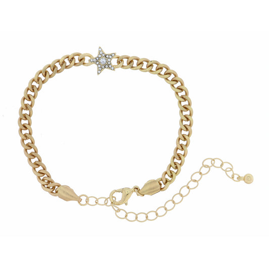 Crystal Star with Matte Gold Bracelet