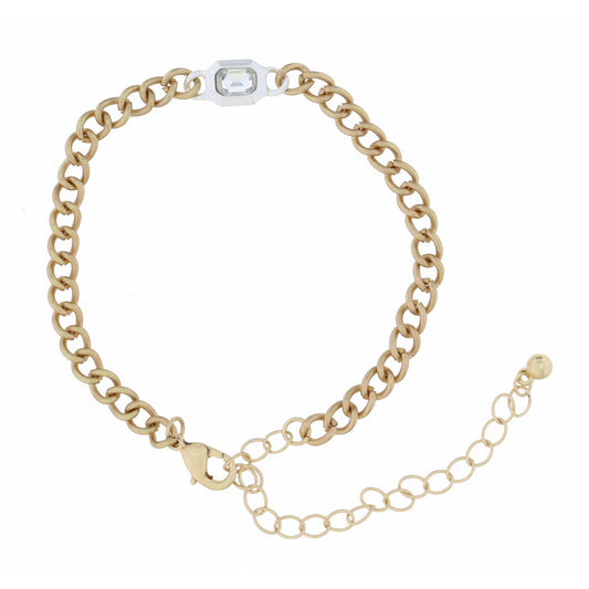 Two Tone with Matte Gold Bracelet