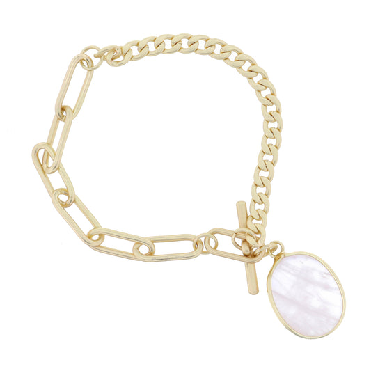Rose Quartz Pendant Bracelet