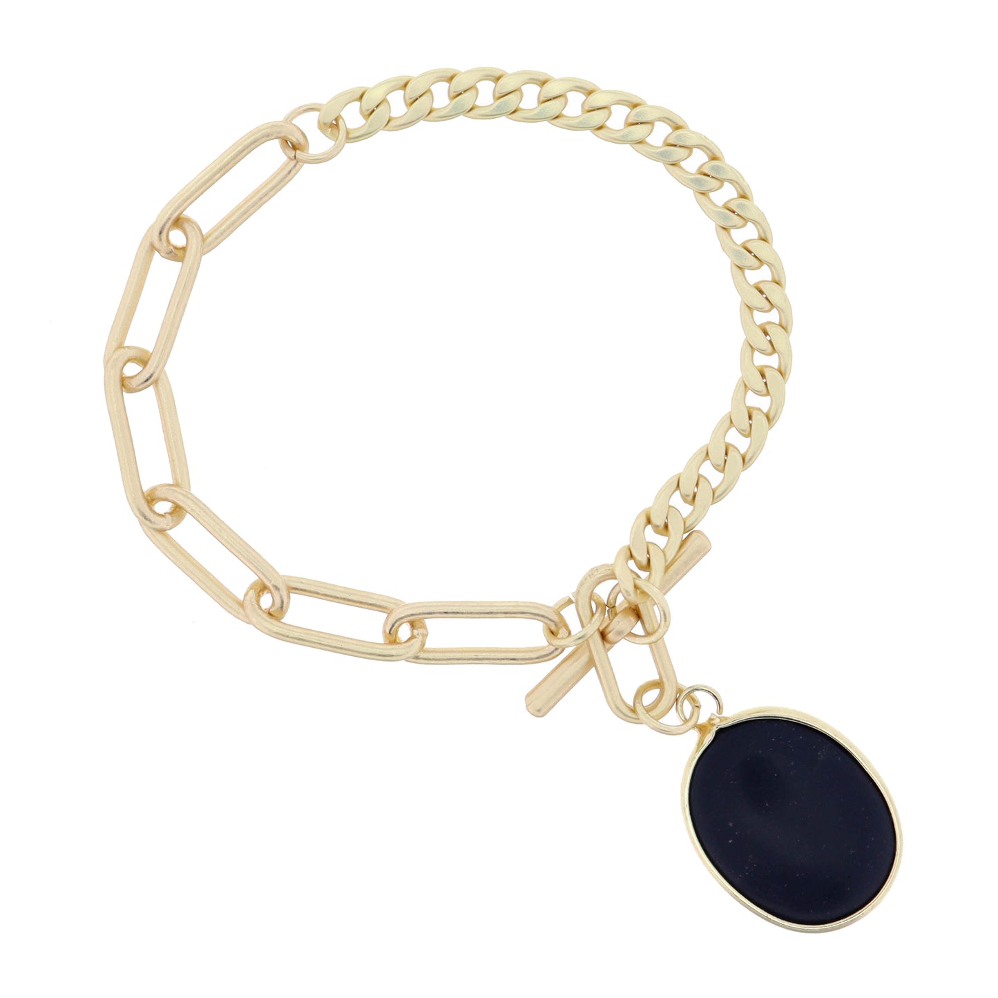 Jet Pendant Bracelet
