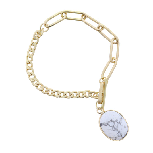 Howlite Pendant Bracelet