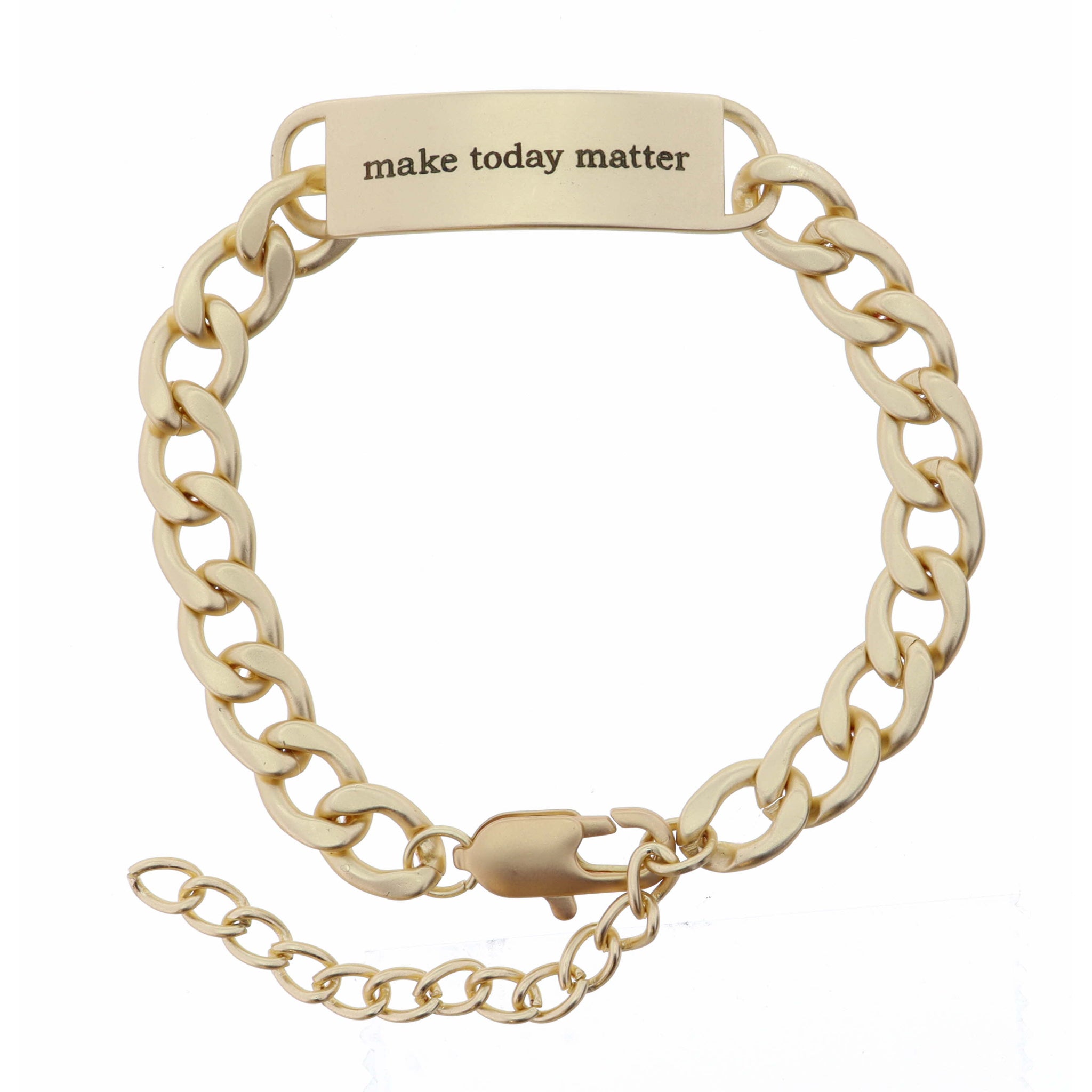 "Make Today Matter" Engraved Plate Bracelet