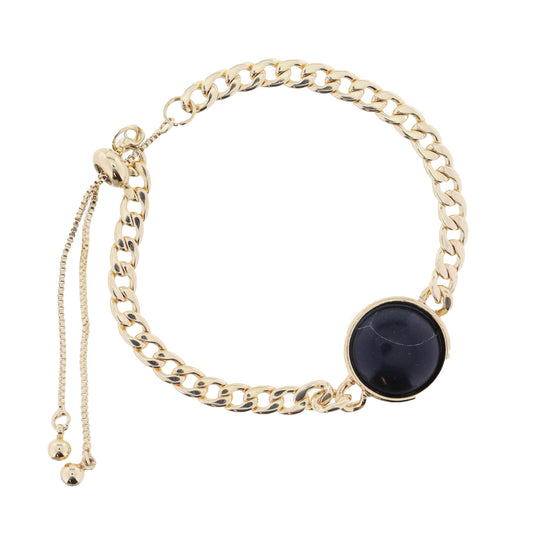 Jet Howlite Circle Bracelet