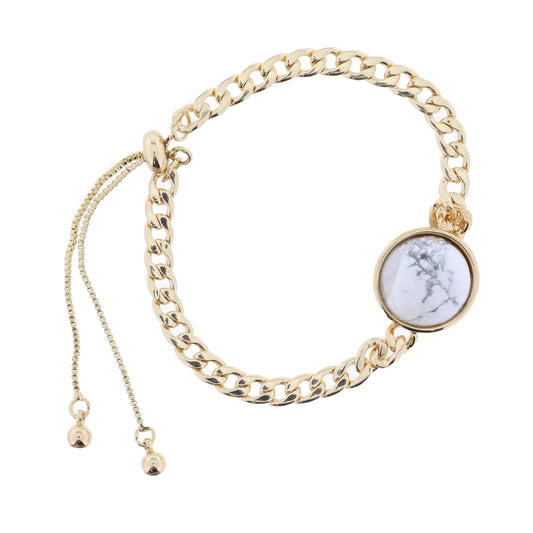 Howlite Circle Bracelet