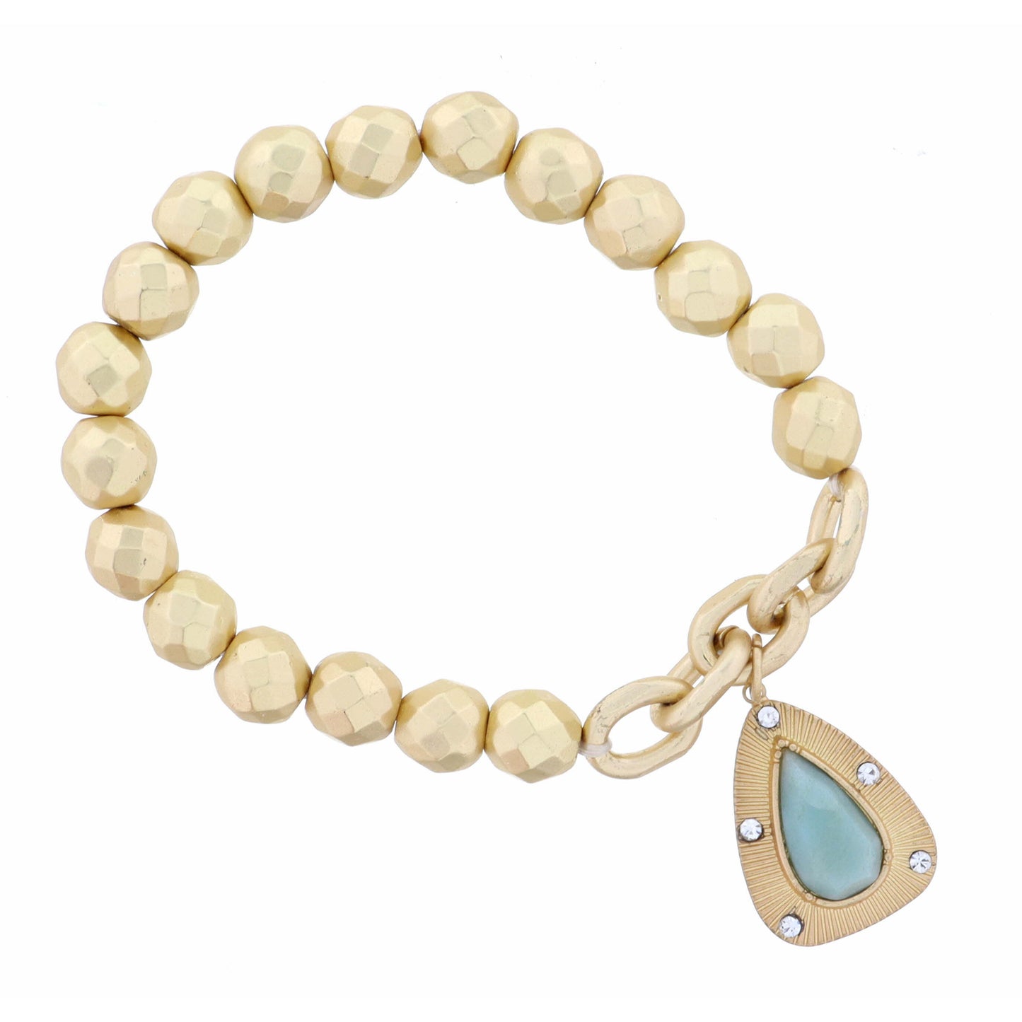 Teardrop with Center Amazonite Teardrop Bracelet