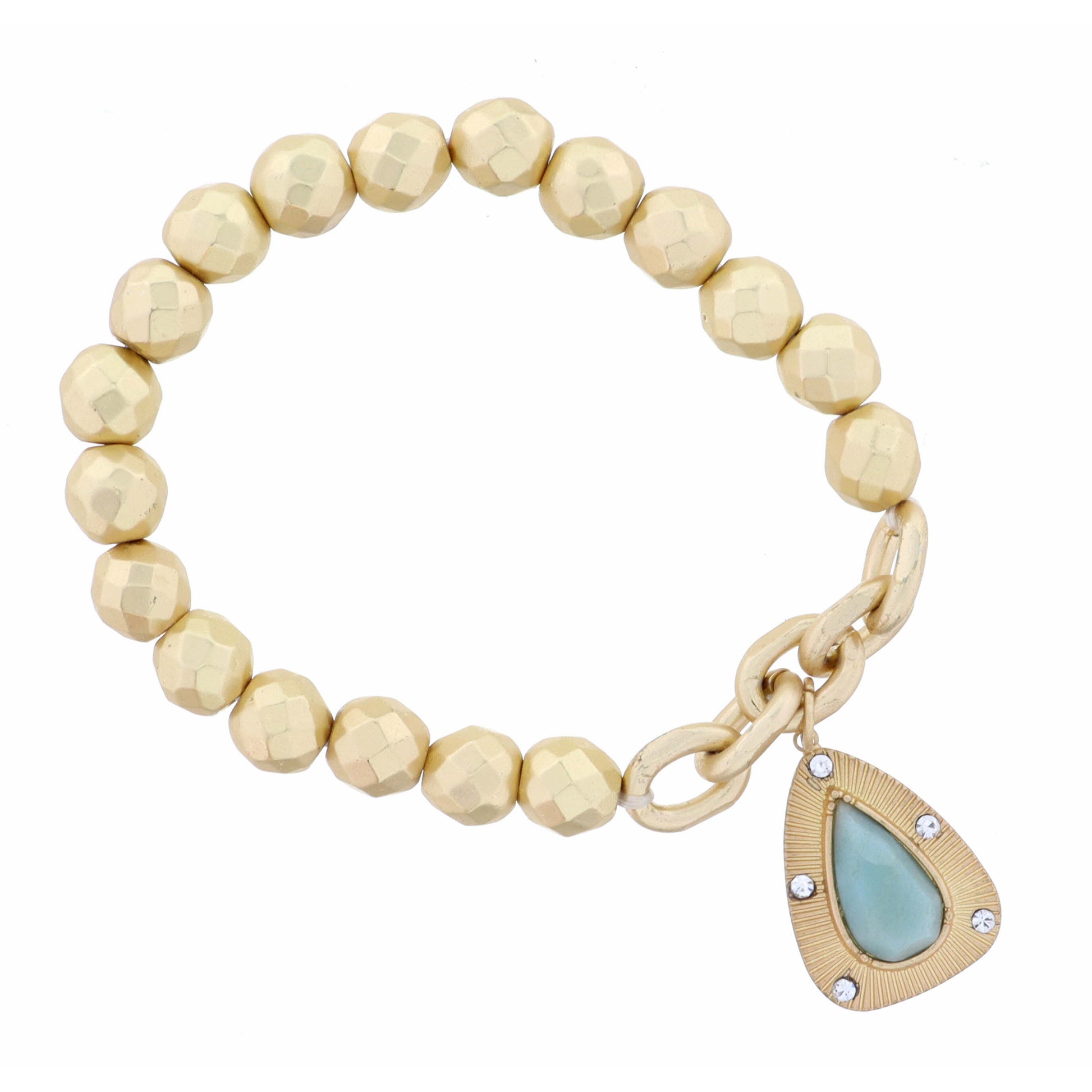 Teardrop with Center Amazonite Teardrop Bracelet