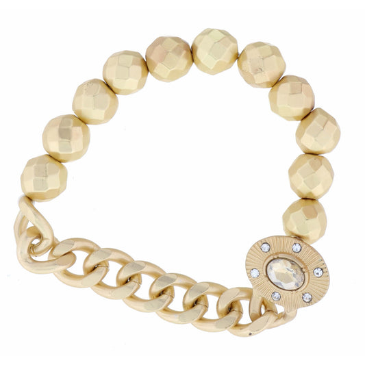 Oval with Center Champagne Oval Crystal Bracelet