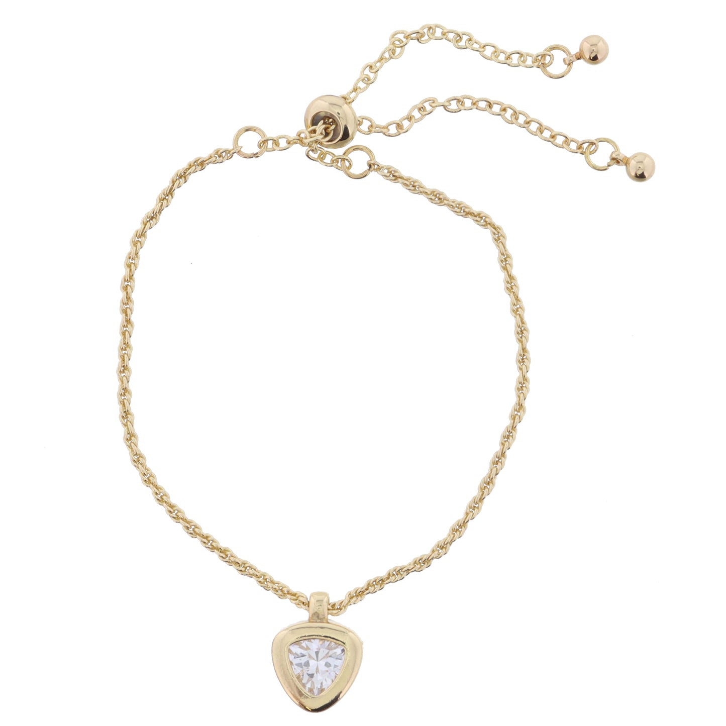 Clear Triangular Crystal Bracelet