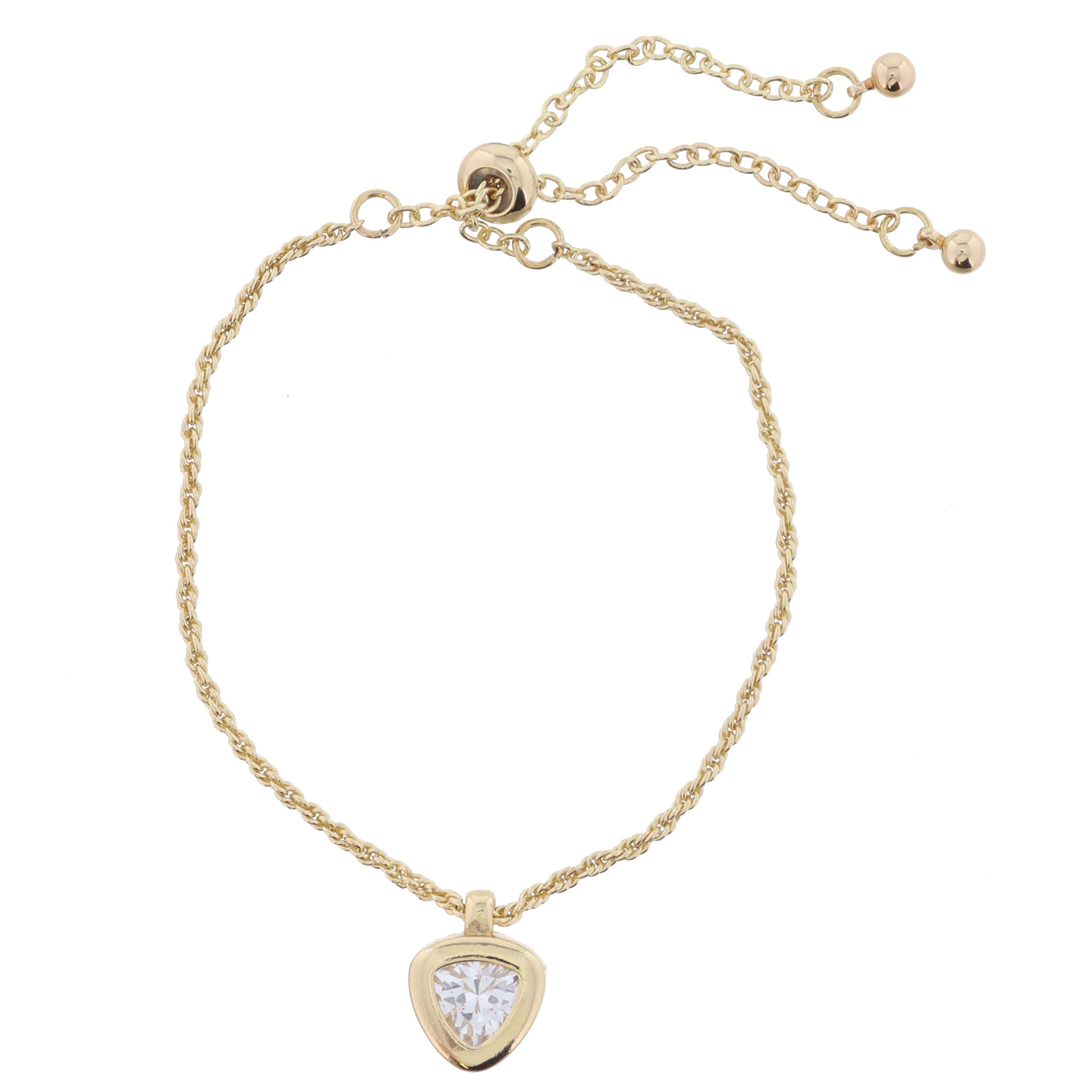 Clear Triangular Crystal Bracelet