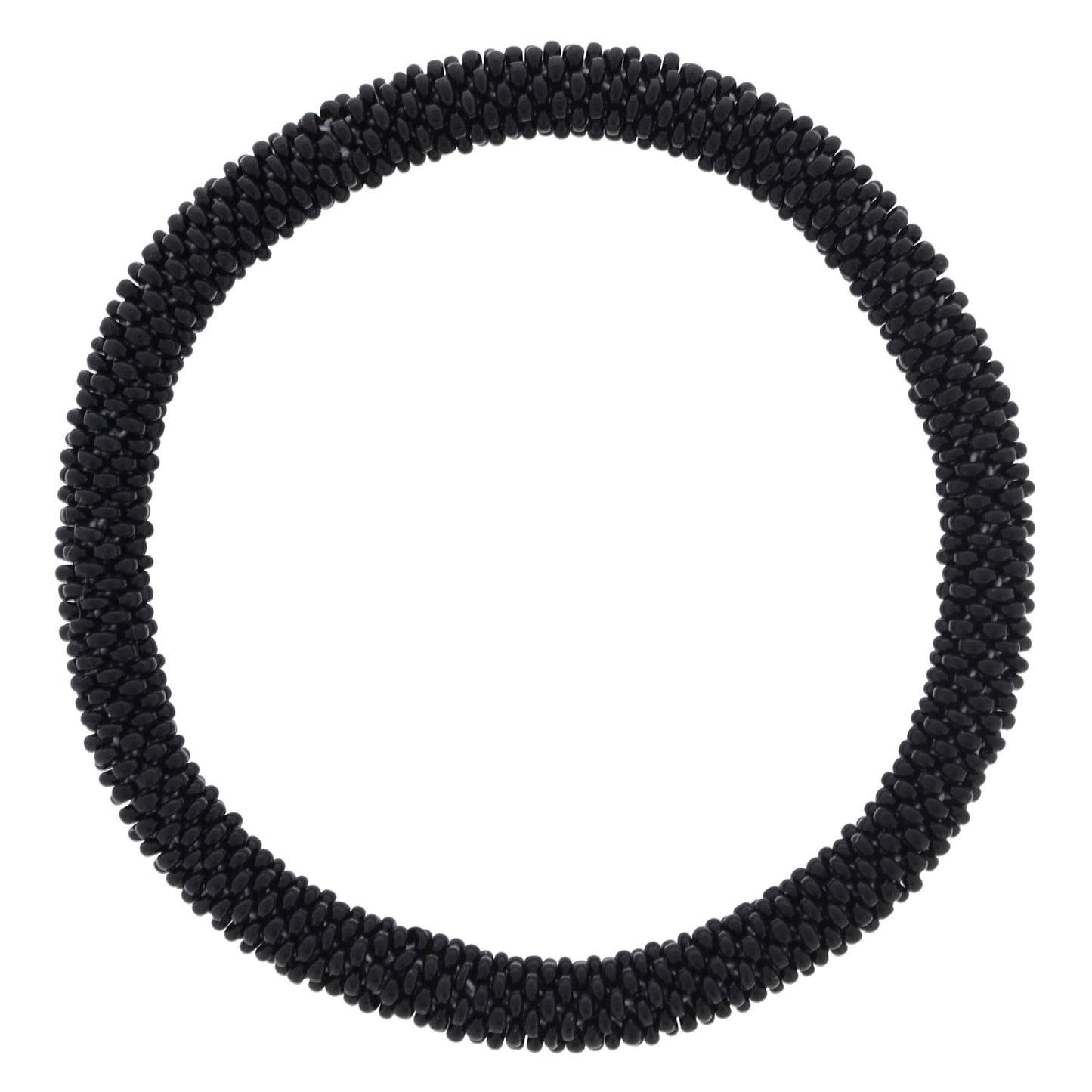 Black Seed Beaded Bracelet, 7.5" Around