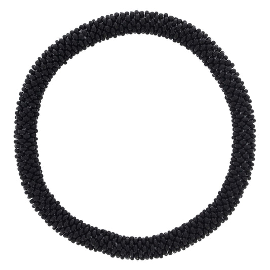 Black Seed Beaded Bracelet, 7.5" Around