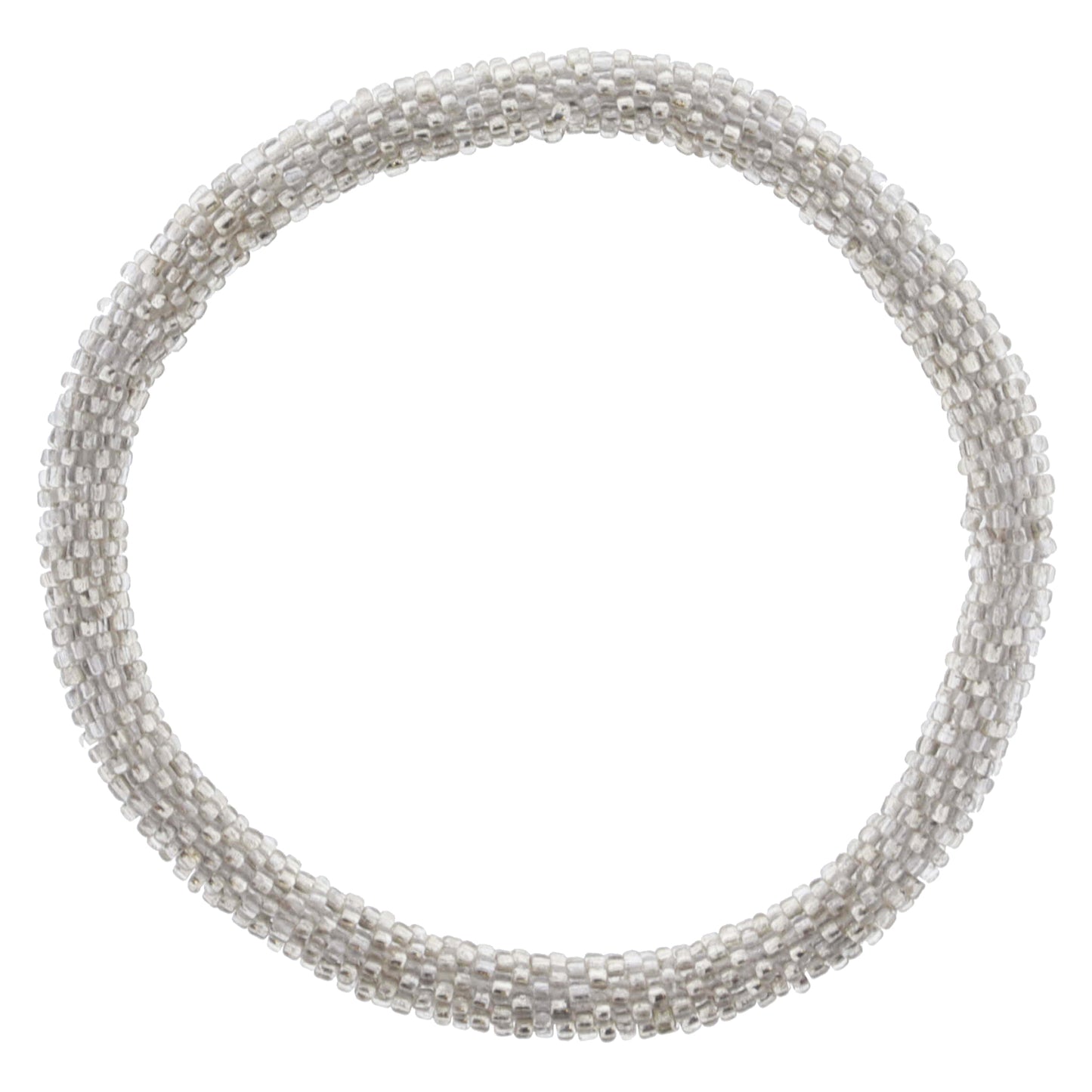 Silver Seed Beaded Bracelet, 7.5" Around