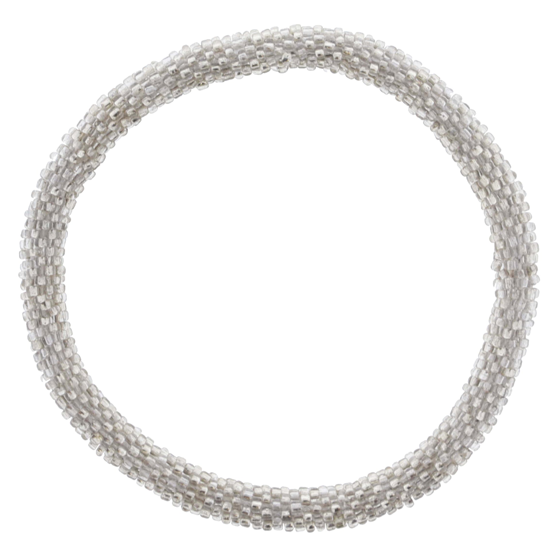 Silver Seed Beaded Bracelet, 7.5" Around