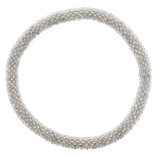 Silver Seed Beaded Bracelet, 7.5" Around