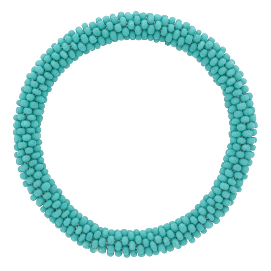 Kids Turquoise Seed Beaded Bracelet, 6.5" Around